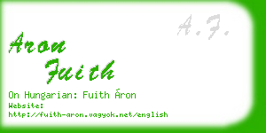 aron fuith business card